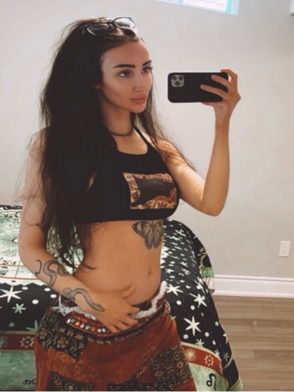 Black Cat Halter Crop Top
